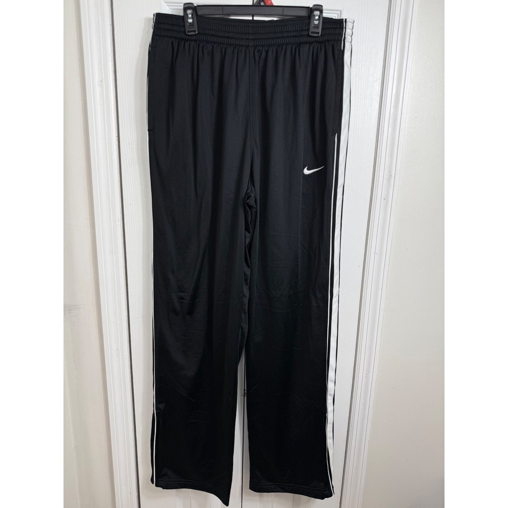 Nike Track Pants XLT Black White Side Stripe Y2K Gorpcore Athleisure